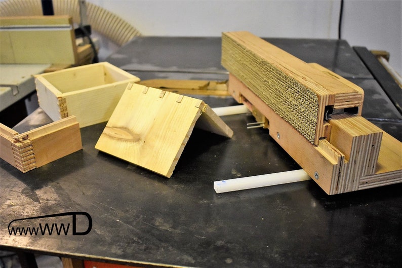 Adjustable Box Finger Joint Jig For One Blade Table Saw Etsy