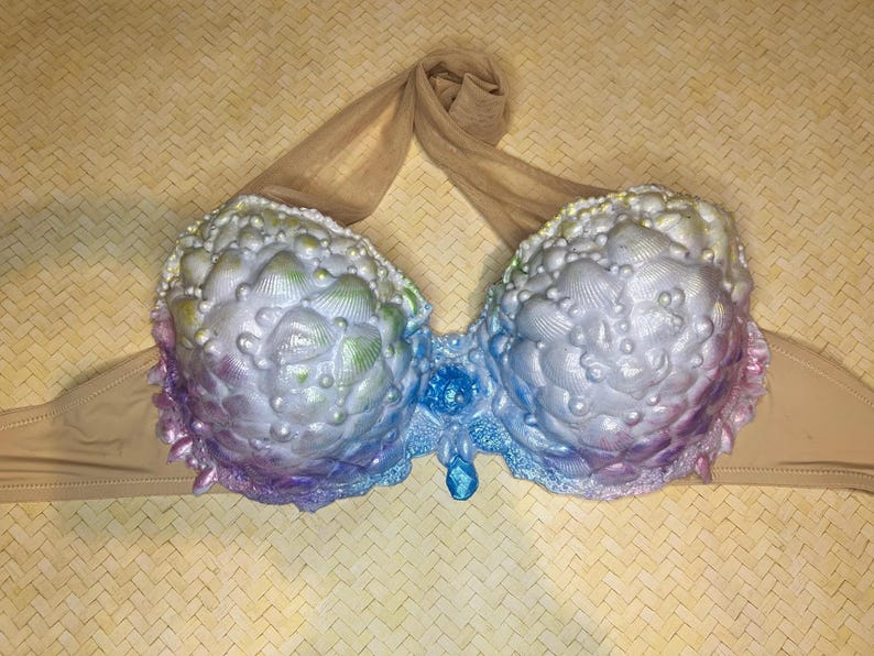 Mermaid Shell Bra Top: Made-to-order Silicone, Pearls - Etsy