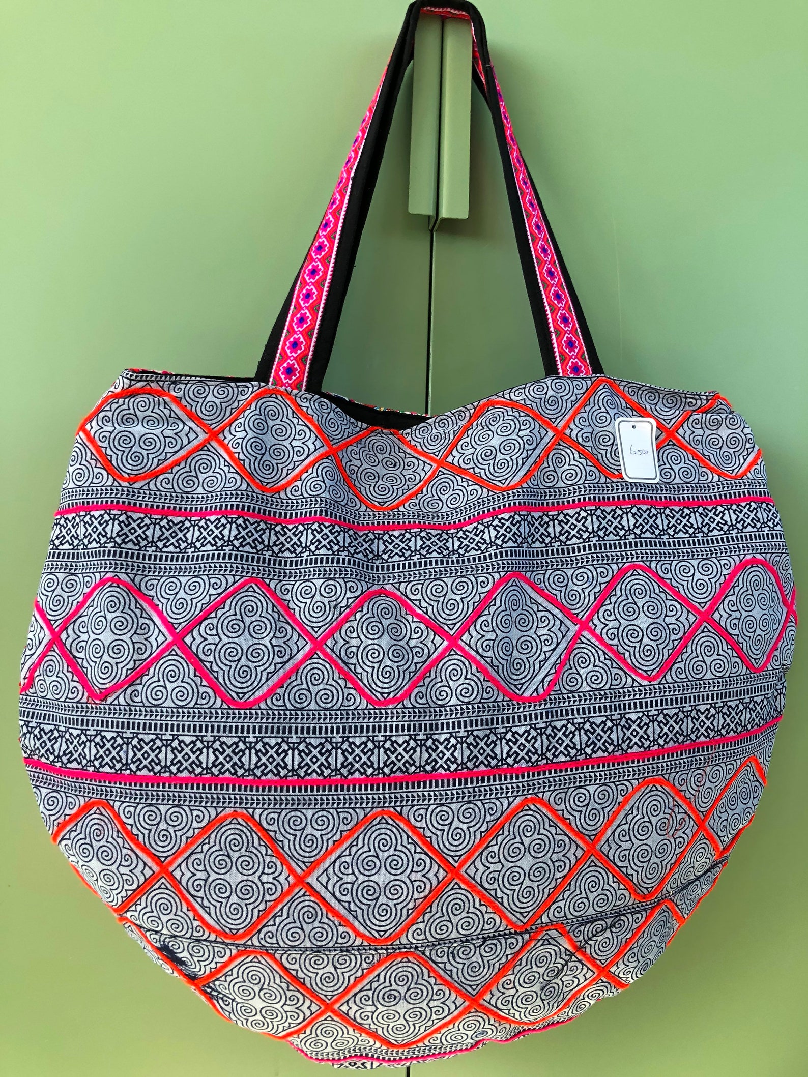 Large round boho/ibiza style shoulder bag boho/ibiza bag | Etsy