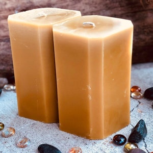 100% Pure Beeswax Candle-Unique Organic Beeswax Pillar Candle-diamond shaped Beeswax Candlex-extra large diamond beeswax pillar candle image 10