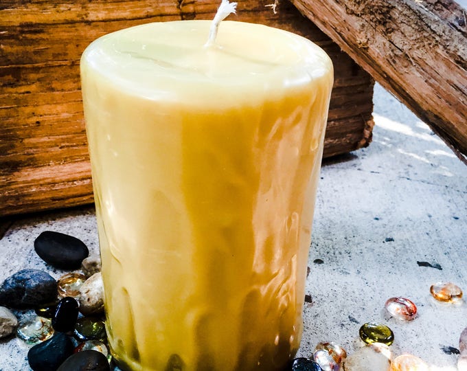 Pure Beeswax Magical Drip Candle. 4"x 6"