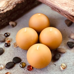 100% Pure organic Beeswax 3 XL spheres-extra large 3 pure beeswax ball candles-organic beewax round ball candles-unique beeswax candle image 9