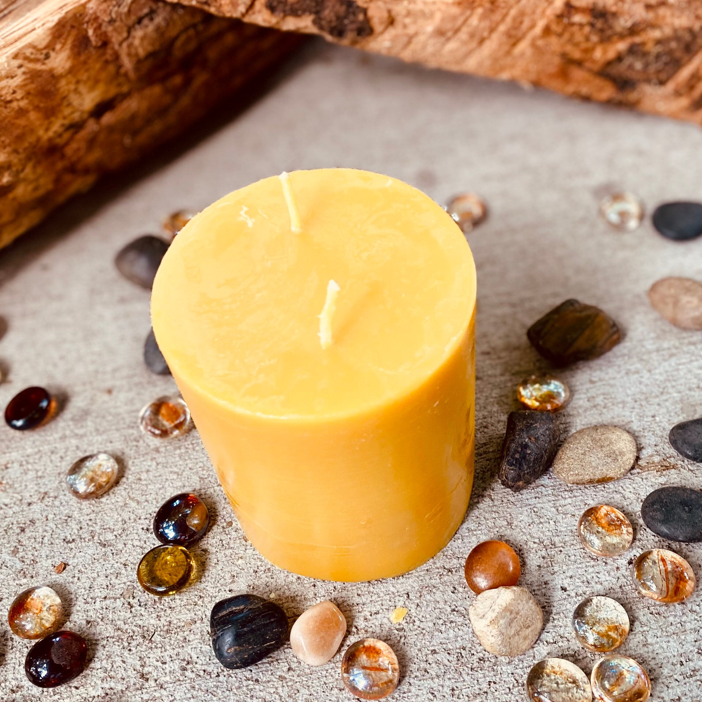 100 Pure Beeswax Pillar Candle3.5 widedouble Etsy