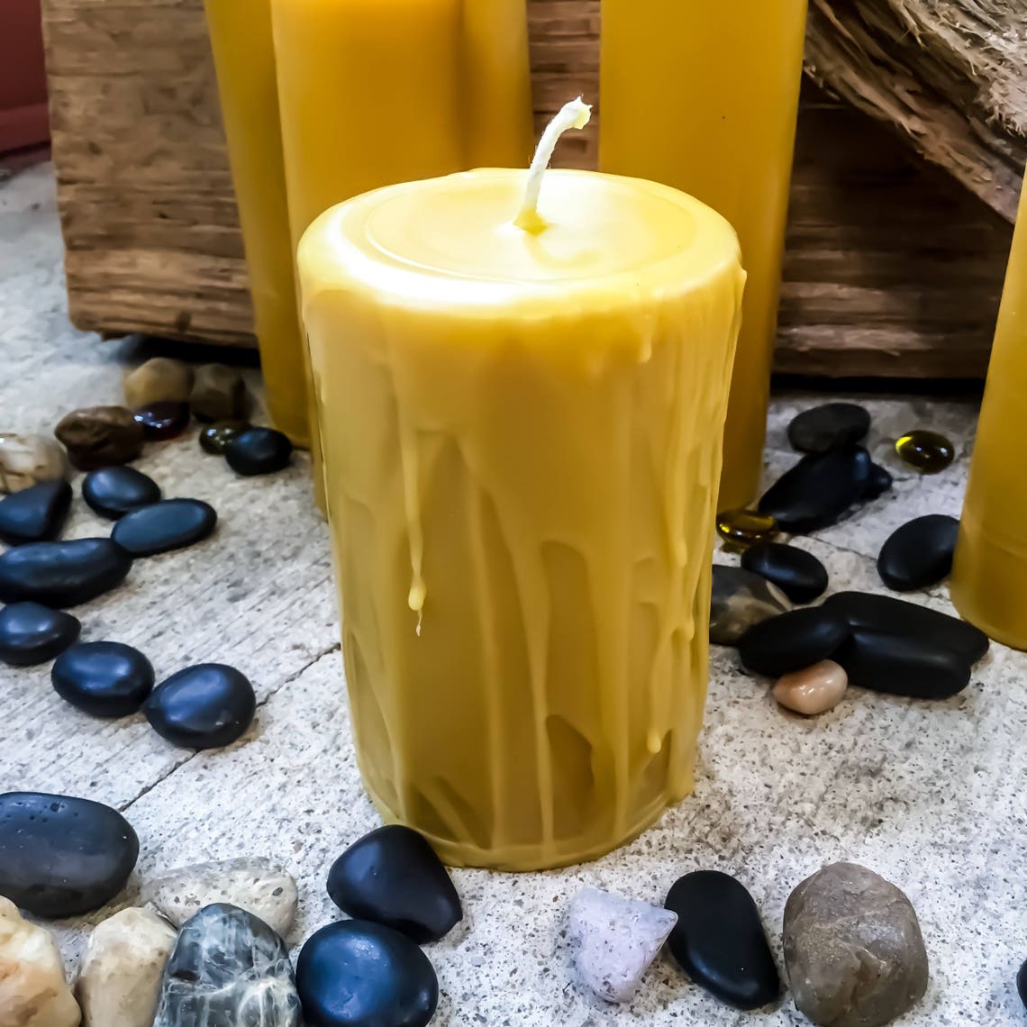 Pure Beeswax Candleshandmade Drip Beeswax Etsy