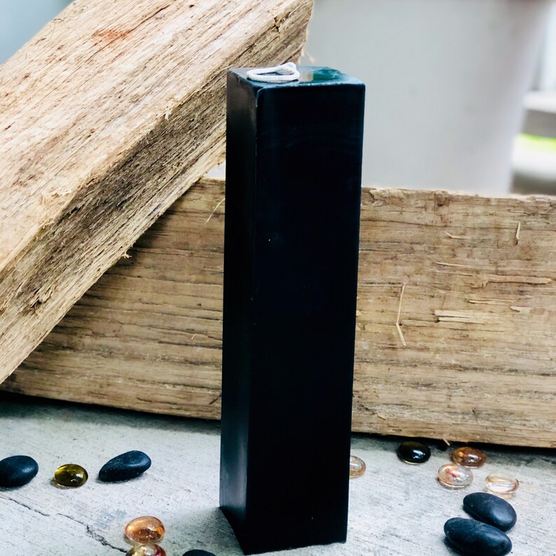 Pure Beeswax Square Pillar candle-Tall Square pillar candle 2 wide and up to 12 in height-Organic Beeswax Pillar candle