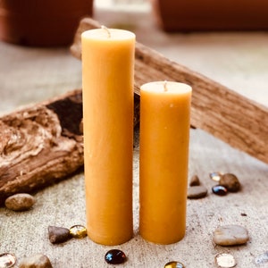 100% Pure Beeswax Pillar Candle-2 wide up to 15 tall-pure beeswax pillar candles-yellow, black or white beeswax-handmade beeswax pillar image 9