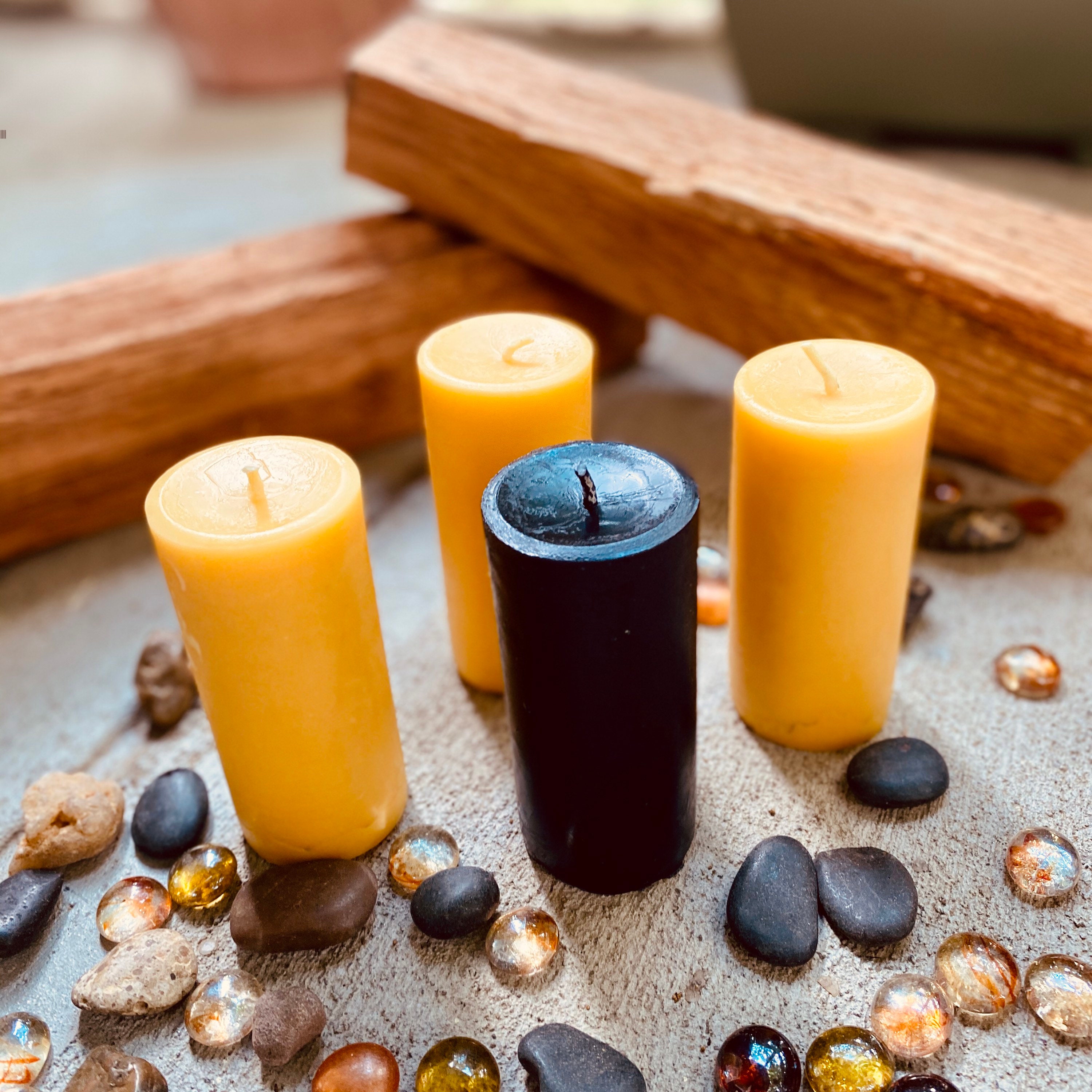 100 Pure Beeswax Pillar Candle2” wide up to 15 tallpure beeswax