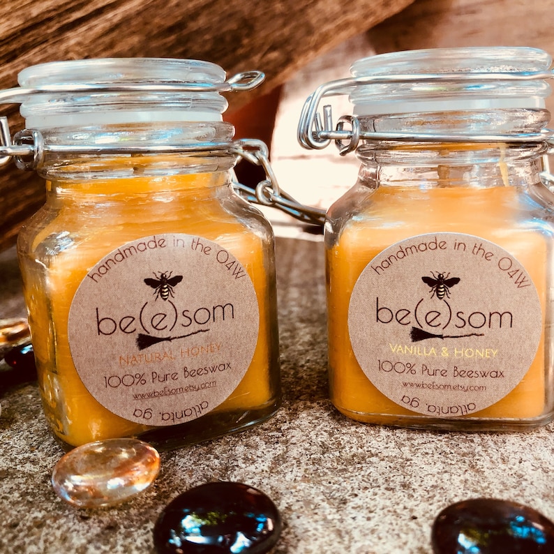100 Pure Beeswax Candlesvanilla Scentedunscentedmini/jar Etsy