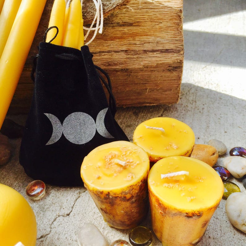 Blessing Candle100 Pure Beeswaxspell Candlealtar Etsy
