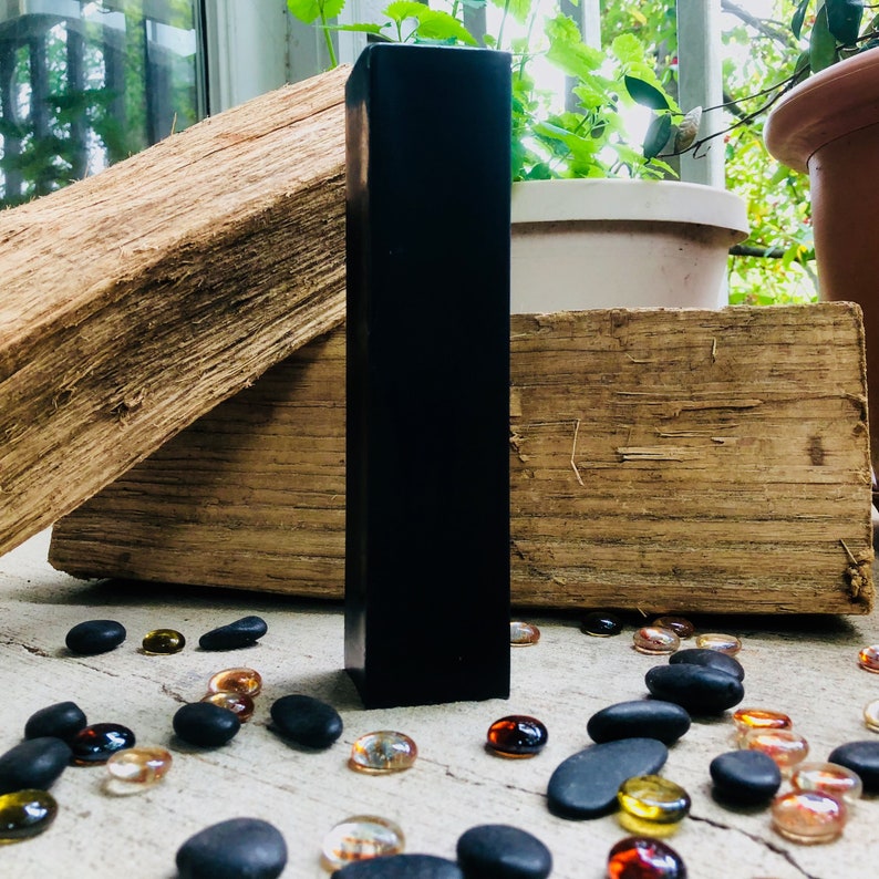Pure Beeswax Square Pillar candle-Tall Square pillar candle 2 wide and up to 12 in height-Organic Beeswax Pillar candle