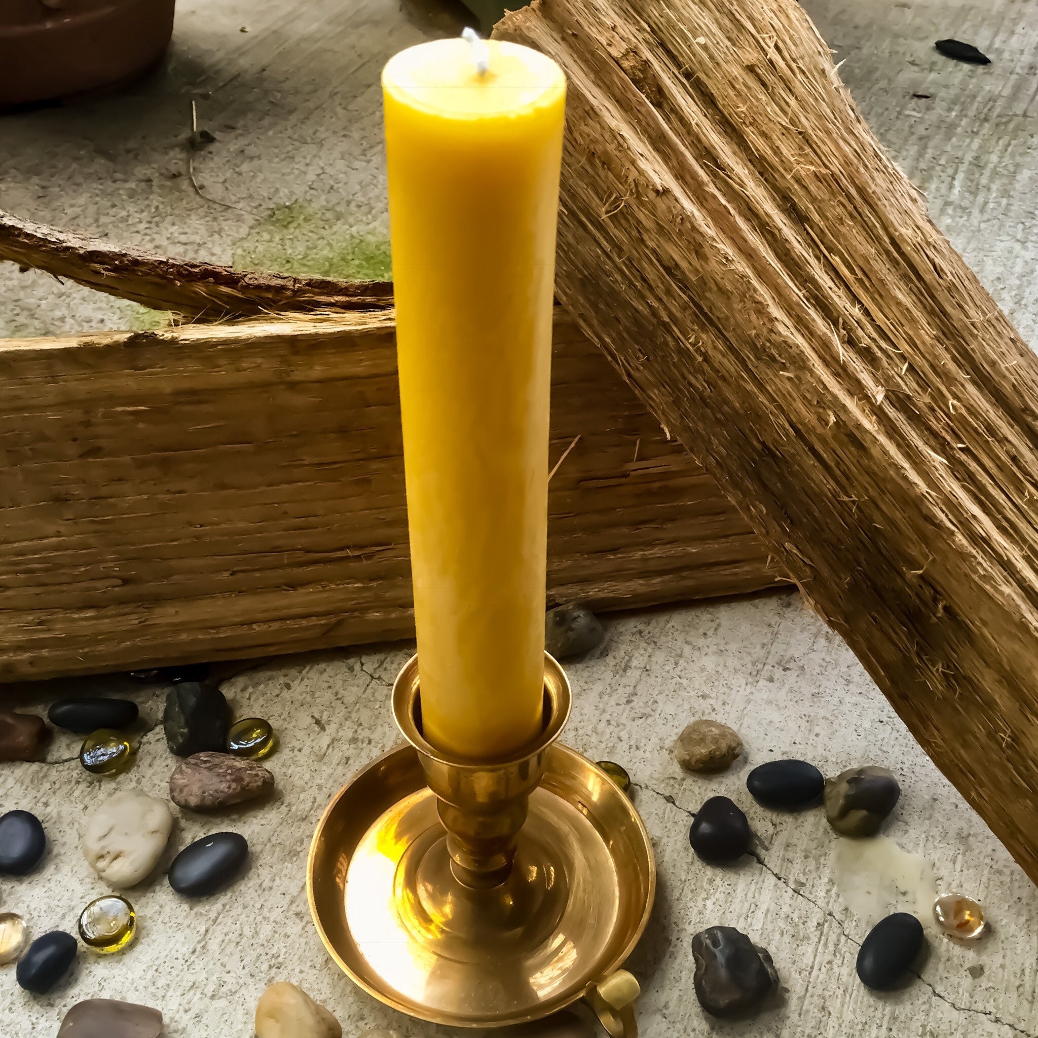 Organic Pure Beeswax 1.5 pillar black, white or natural honey beeswax