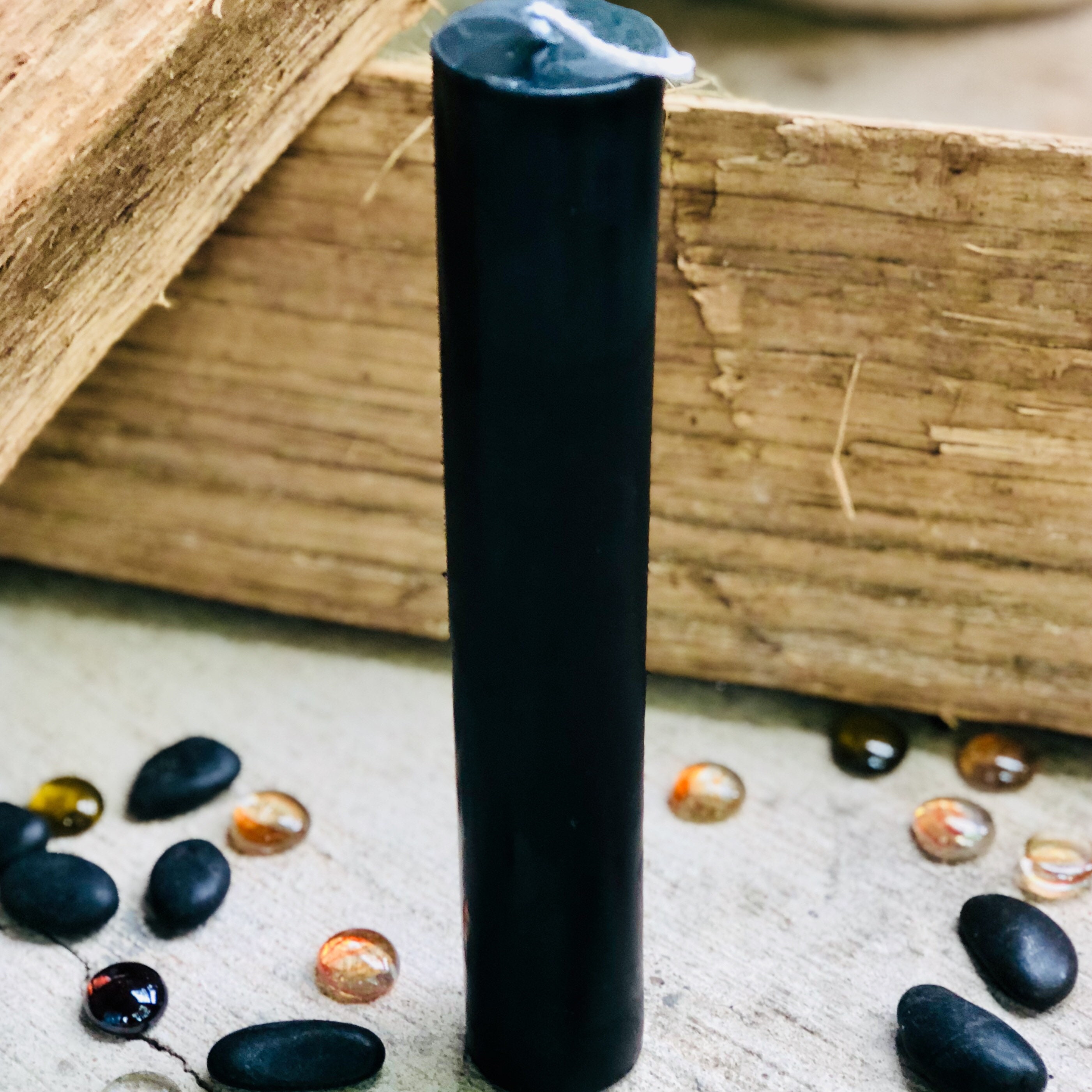 Organic Pure Beeswax 1.5 pillar black, white or natural honey beeswax