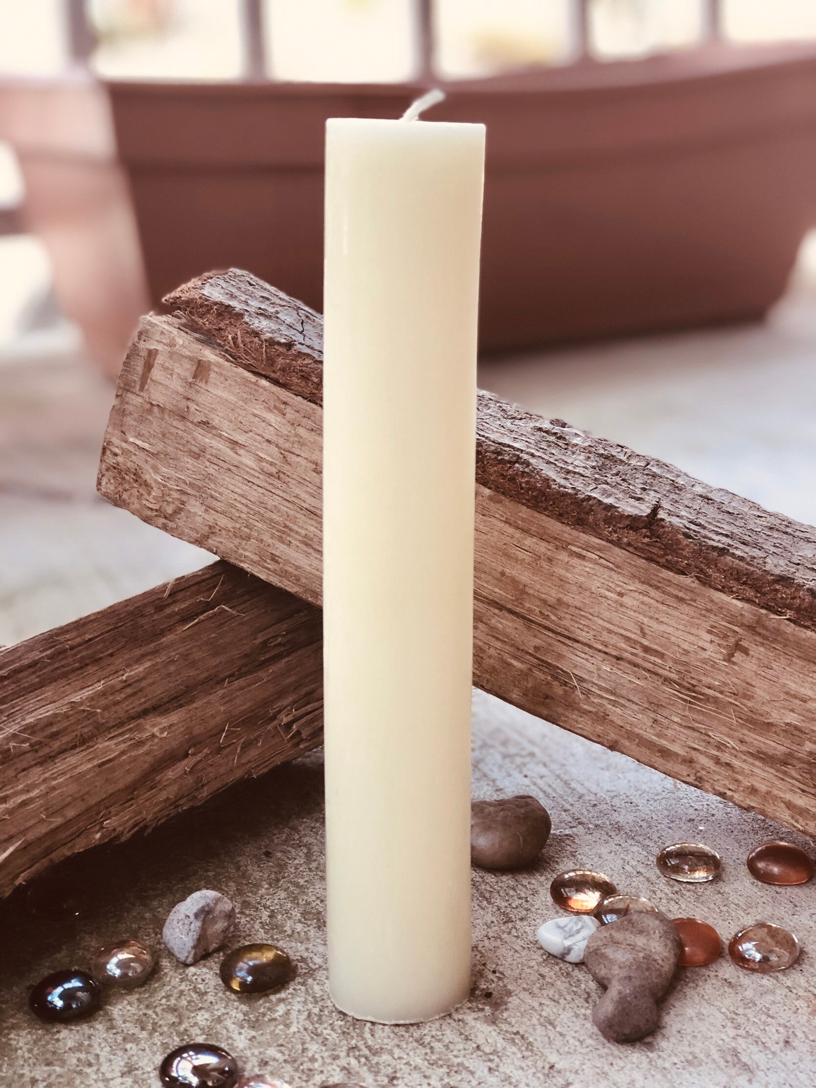 Organic Pure Beeswax 1.5 pillar black, white or natural honey beeswax