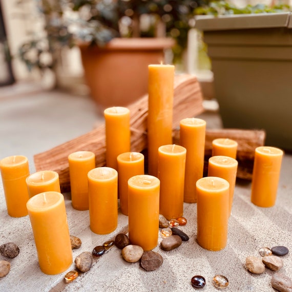 10 pcs x ANGEL from 100% pure beeswax handmade candles 