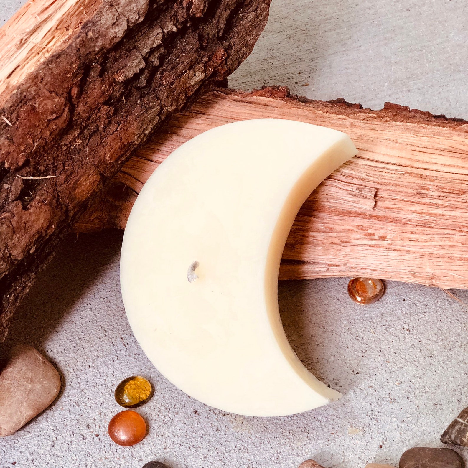 100 Pure Beeswax Half Moon Shaped Candleextra Large Large Etsy