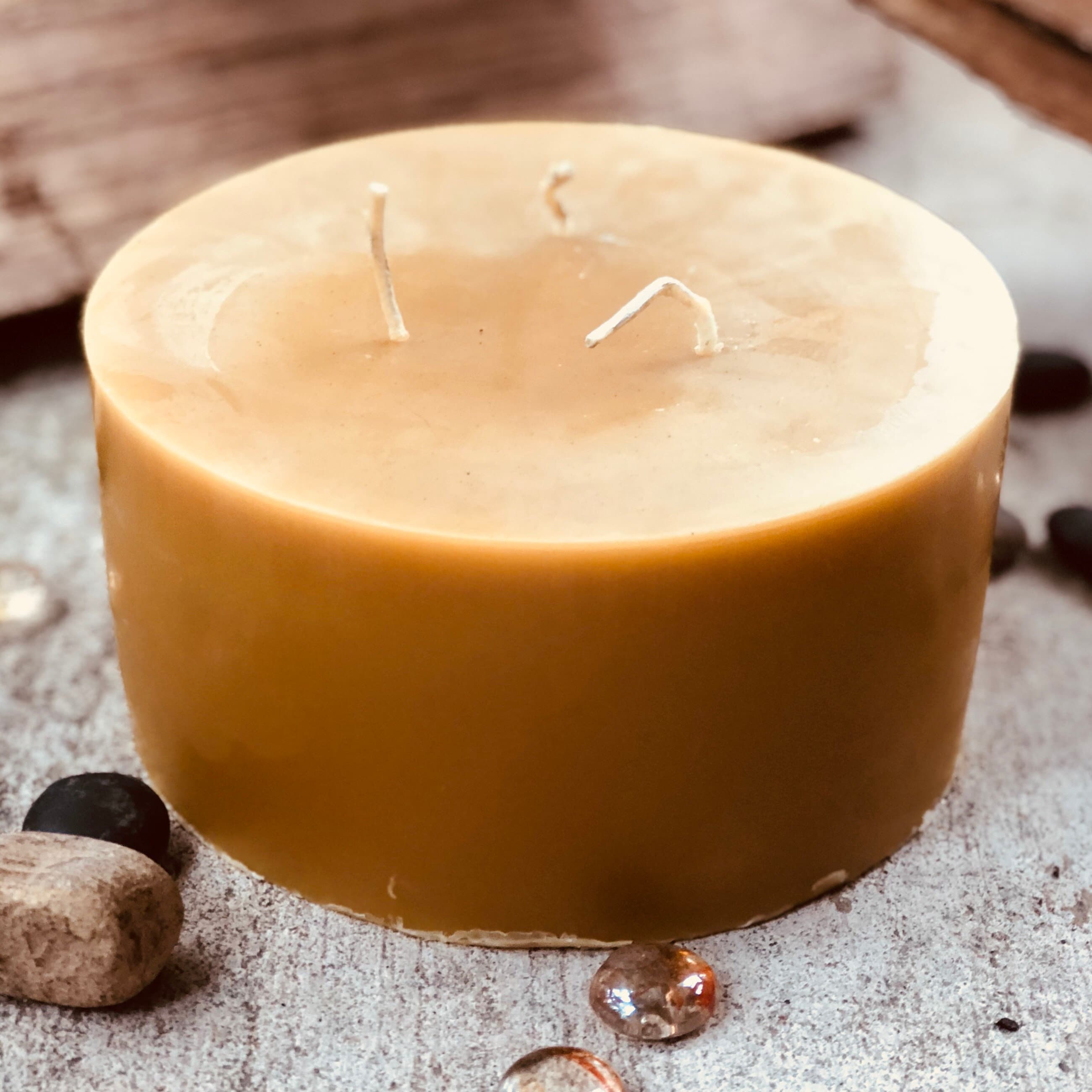 Extra Large Candles Australia 100% Pure Beeswax Pillar Candle-extra large 3 wick Beeswax Pillar