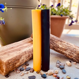 Organic Pure Beeswax 1 3/4 pillar black, white or natural honey beeswax candlestick-1.75 pillar candles-pure organic beeswax pillar candle image 3