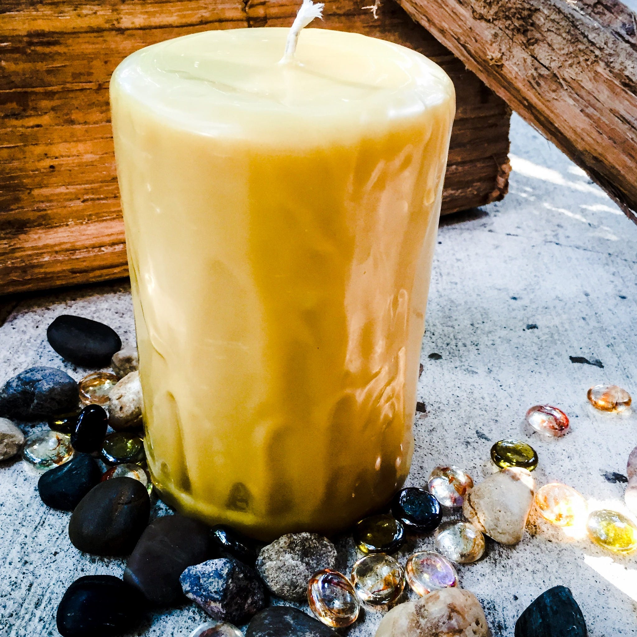 Pure Beeswax Candleshandmade Drip Beeswax Etsy Canada