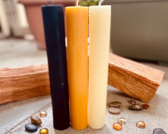 Organic Pure Beeswax 1.5" pillar black, white or natural honey beeswax candlestick-1.5inch pillar candles-pure organic beeswax pillar candle