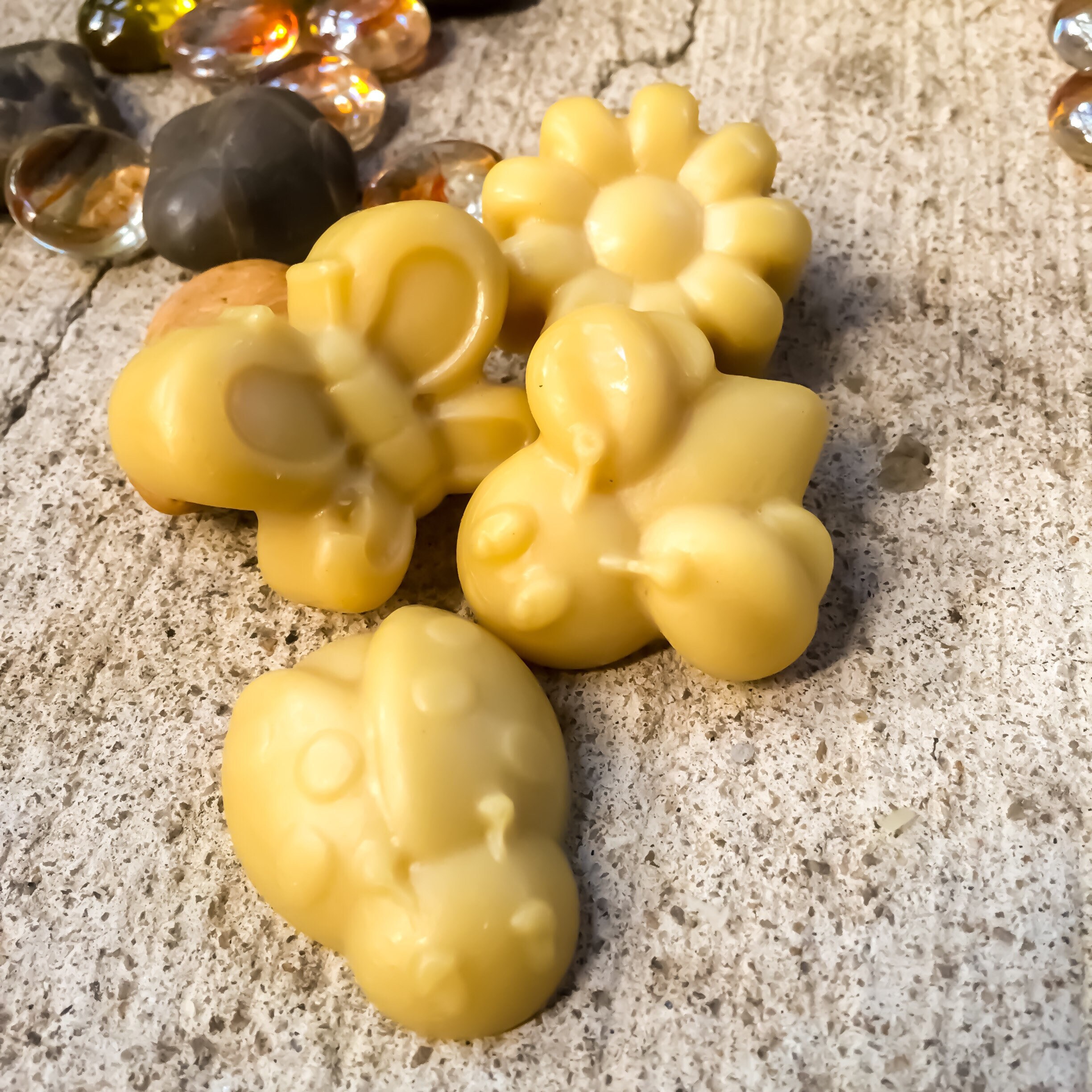 Pure organic Beeswax melts made with local Georgia beeswax in a