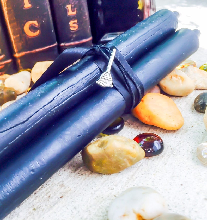 Black Candles100 Pure Beeswax black taper candlesspell Etsy