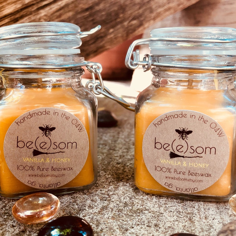 100 Pure Beeswax Candlesvanilla Scentedunscentedmini/jar Etsy