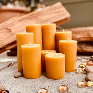 100% Pure Beeswax Pillar Candle-2 wide up to 15 tall-pure beeswax pillar candles-scented beeswax candle-handmade beeswax pillar candle image 9