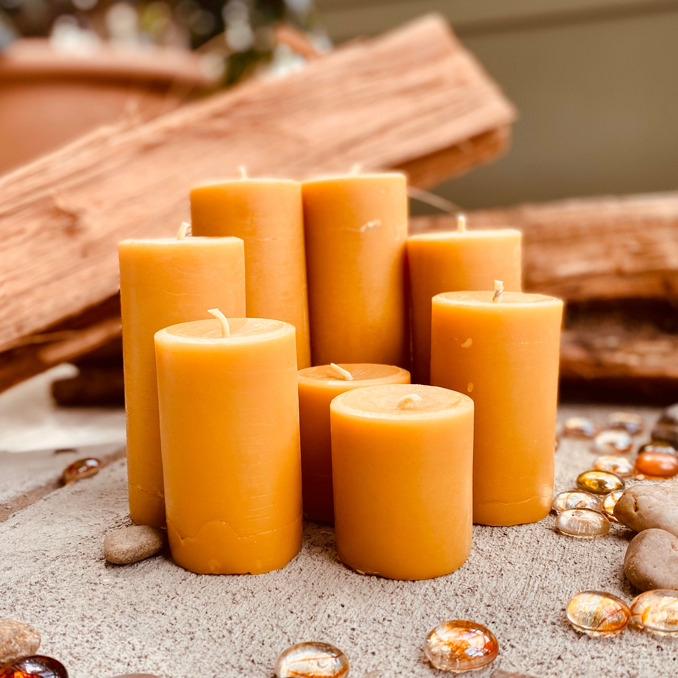 Beeswax Pillar Candles – Pure Living Space