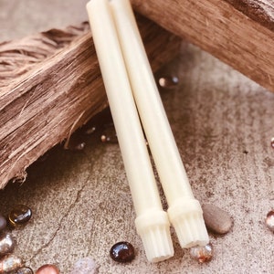 100% Pure Beeswax Taper Candles. Set of 2 pure organic beeswax candles, 10 elegant taper candles. White beeswax or Natural beeswax tapers image 10