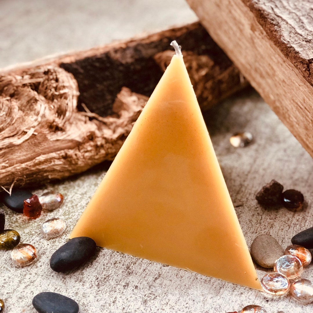 100 Pure Beeswax Pyramid Shaped Candlelarge Pyramid Candleunique