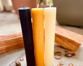 Handmade 100% Pure Beeswax 1.5inch Pillar Candle: Natural Honey Scent