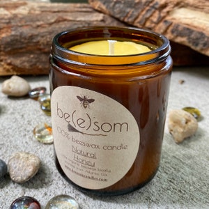 100% Pure Beeswax Candle-9ozs of pure beeswax-scented or unscented-aromatherapy beeswax candle