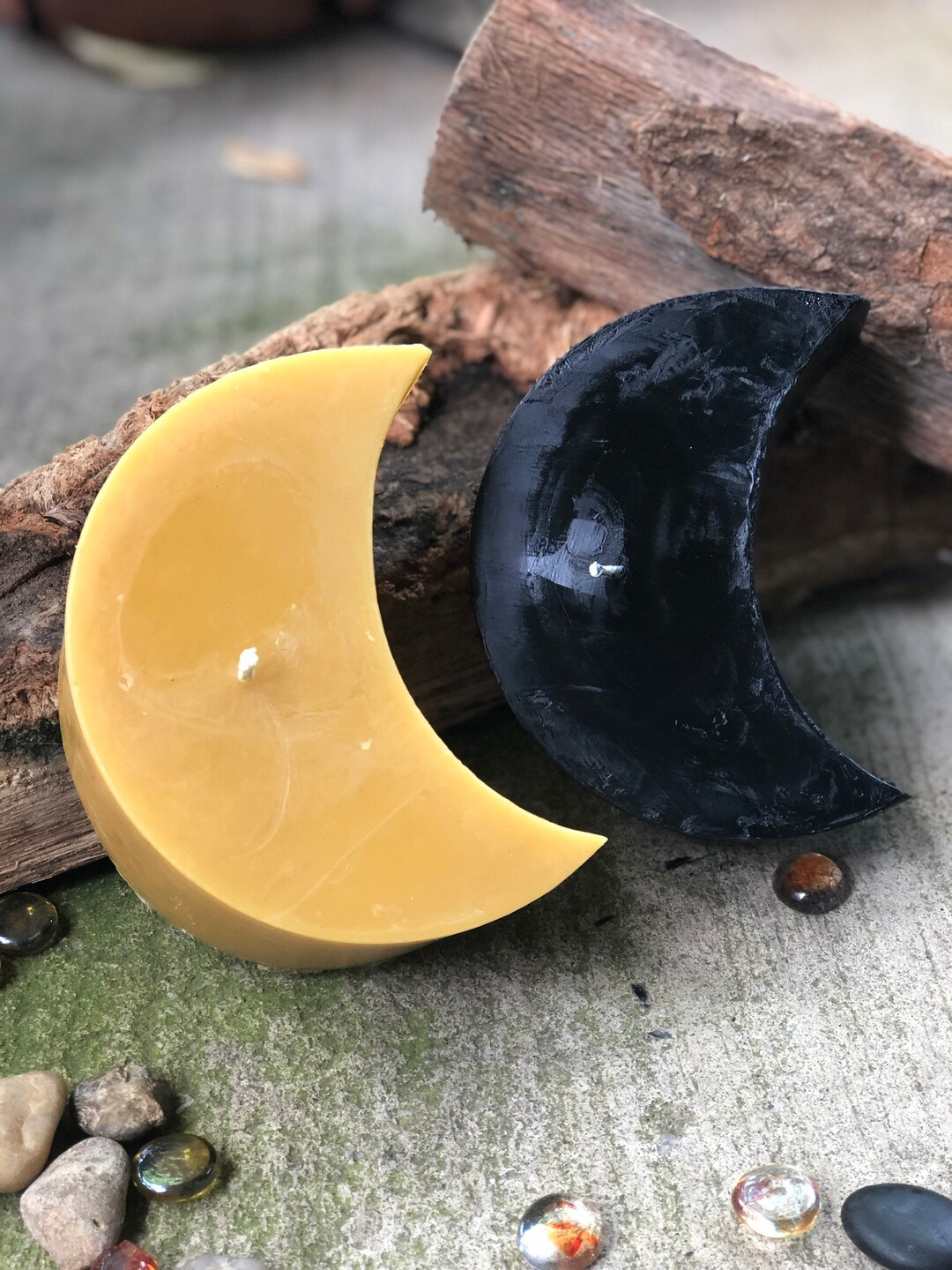 100 Pure Beeswax Half Moon Shaped Candleextra Large Large Etsy