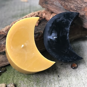 100% pure beeswax Half Moon shaped candle-extra large large beeswax moon candle-6&quot;x3&quot;x 3&quot; extra large half moon shaped  beeswax candle