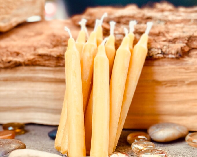 100% Pure Beeswax Birthday candles-chime candles-beeswax chime candles-small taper beeswax candles
