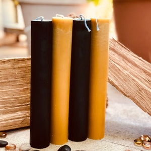 Organic Pure Beeswax 1.5 pillar black, white or natural honey beeswax candlestick-1.5inch pillar candles-pure organic beeswax pillar candle image 2