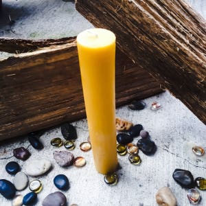 Organic Pure Beeswax 1.5 pillar black, white or natural honey beeswax candlestick-1.5inch pillar candles-pure organic beeswax pillar candle image 9