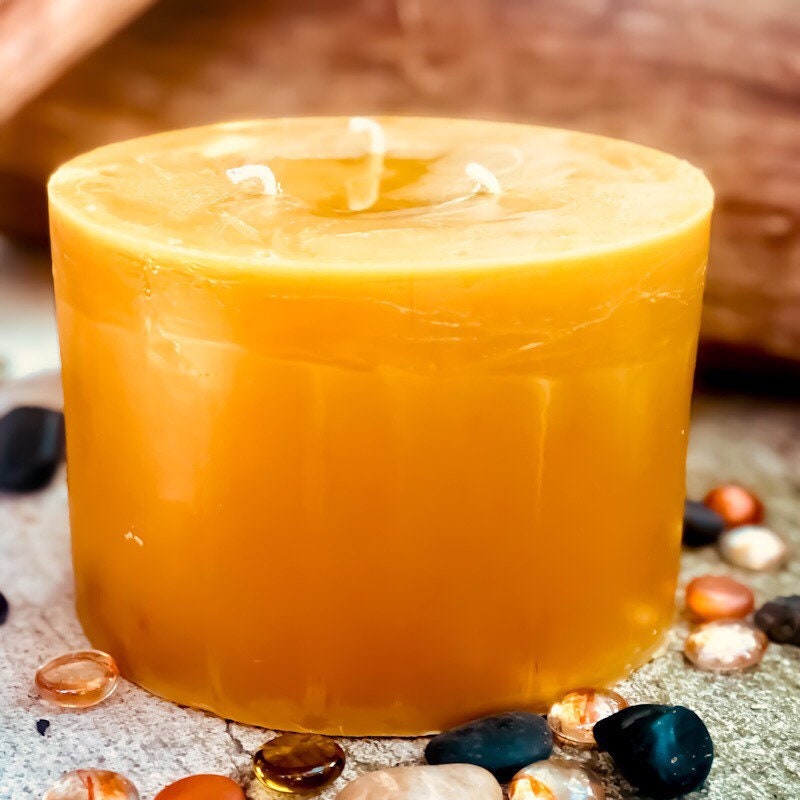 100% Pure Beeswax Pillar Candle-extra large 3 wick Beeswax Pillar