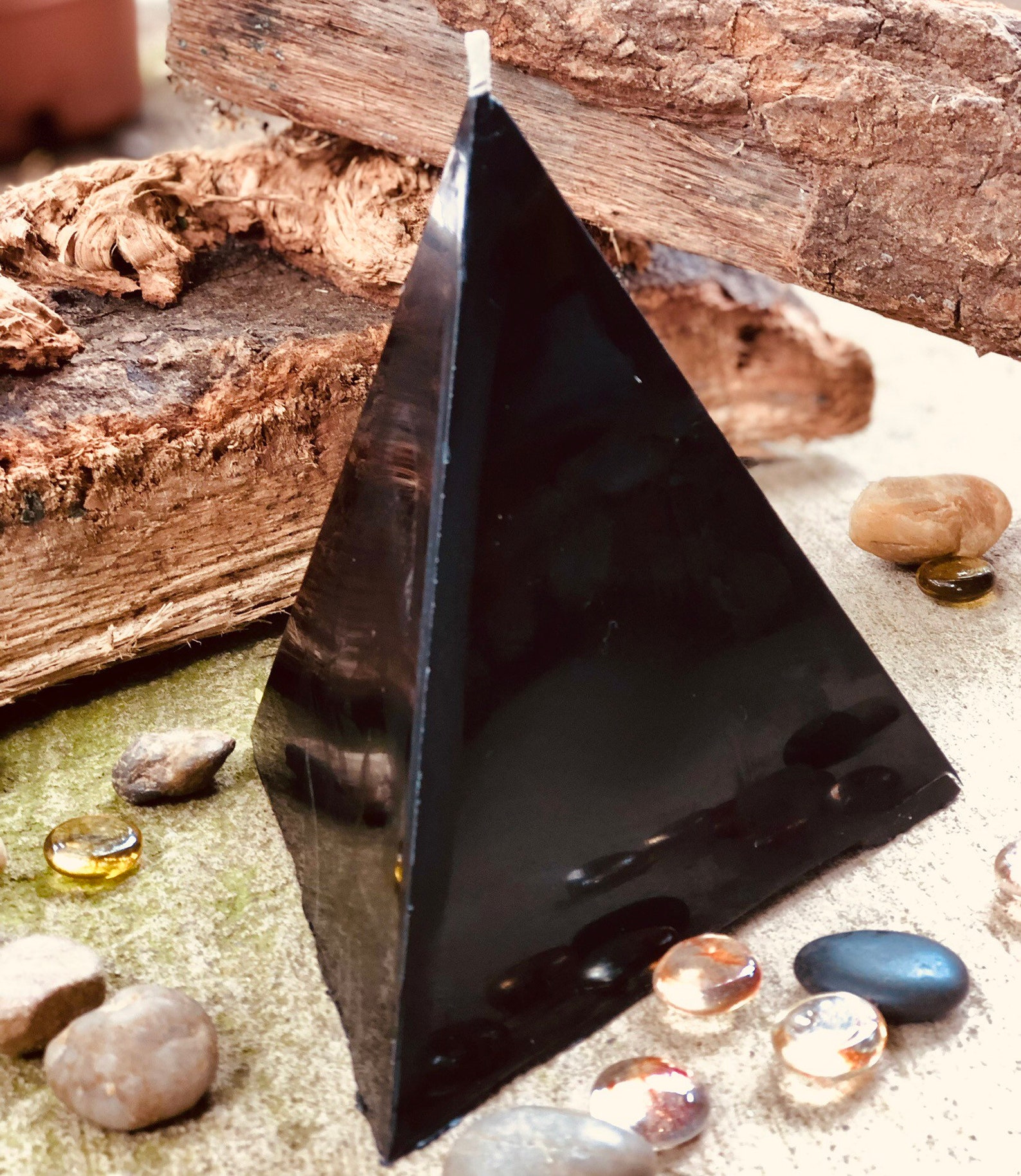 100 Pure Beeswax Pyramid Shaped Candlelarge Pyramid Etsy