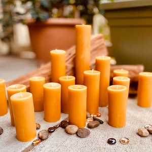 100% Pure Beeswax Pillar Candle-2 wide up to 15 tall-pure beeswax pillar candles-scented beeswax candle-handmade beeswax pillar candle image 8