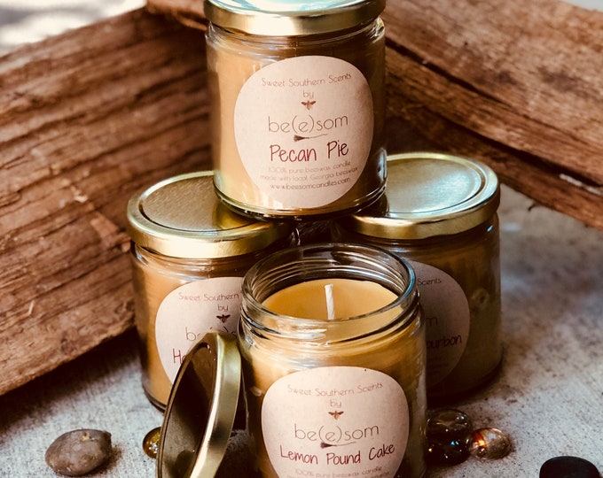 100 Pure Beeswax Jar Candleset of 4 Scented Organic Beeswax Etsy