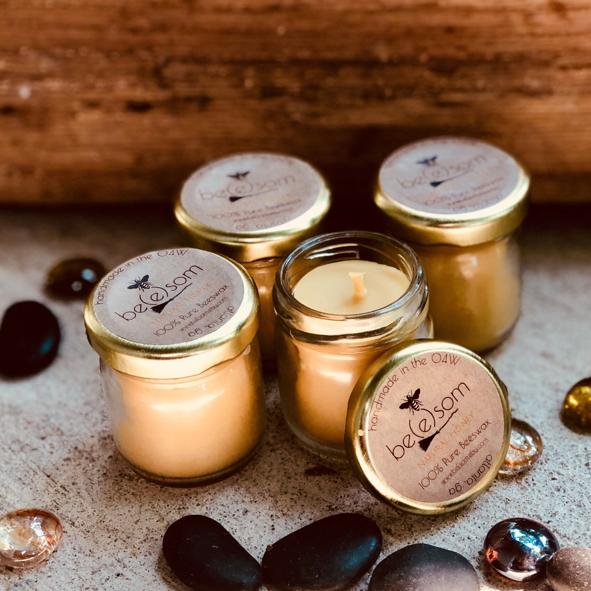Free Shipping100 Pure Beeswax Candlesset of 4Scented or Unscented