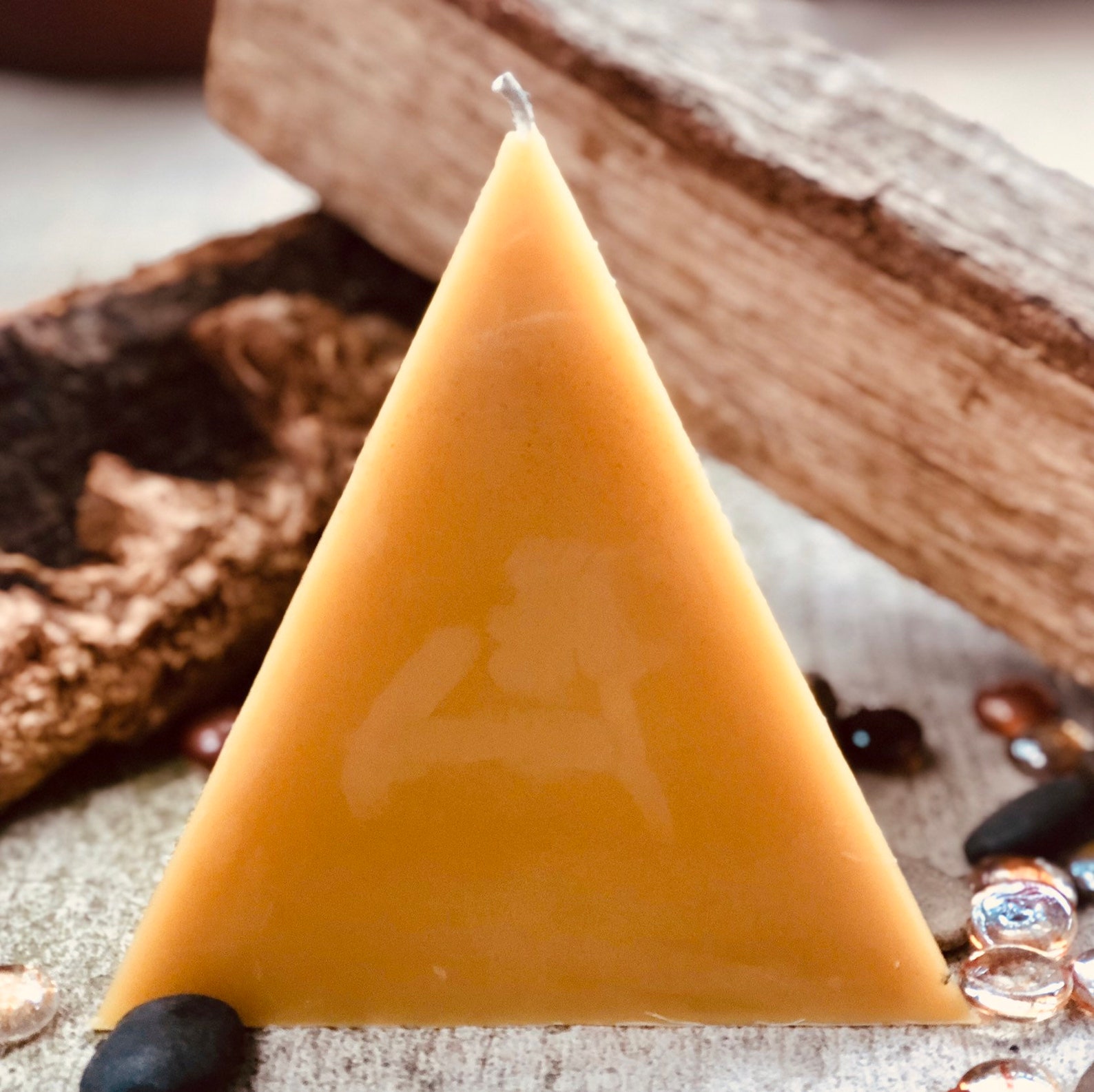 100 Pure Beeswax Pyramid Shaped Candlelarge Pyramid Etsy