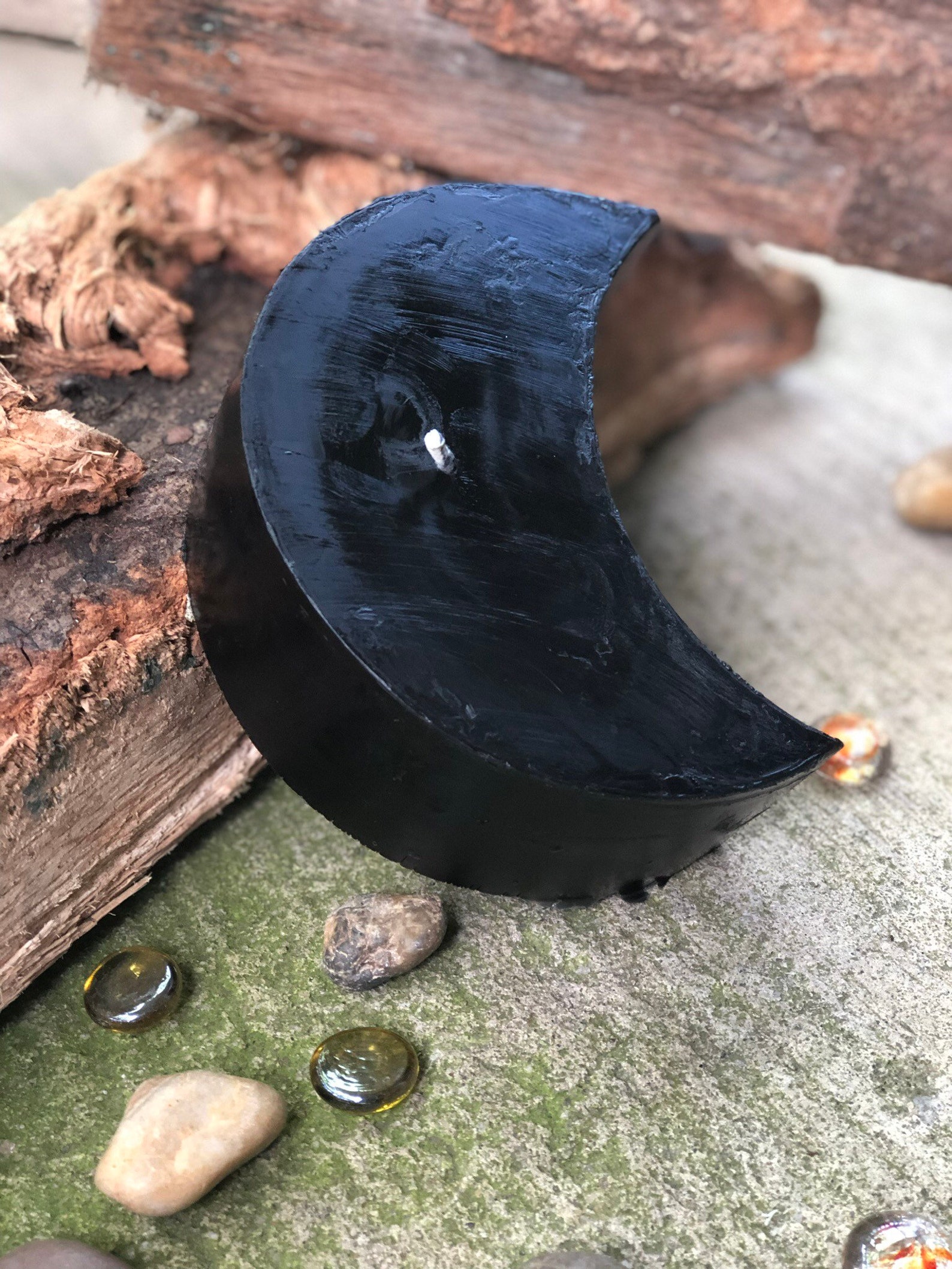 100 Pure Beeswax Half Moon Shaped Candleextra Large Large Etsy