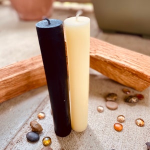Organic Pure Beeswax 1 3/4 pillar black, white or natural honey beeswax candlestick-1.75 pillar candles-pure organic beeswax pillar candle image 4