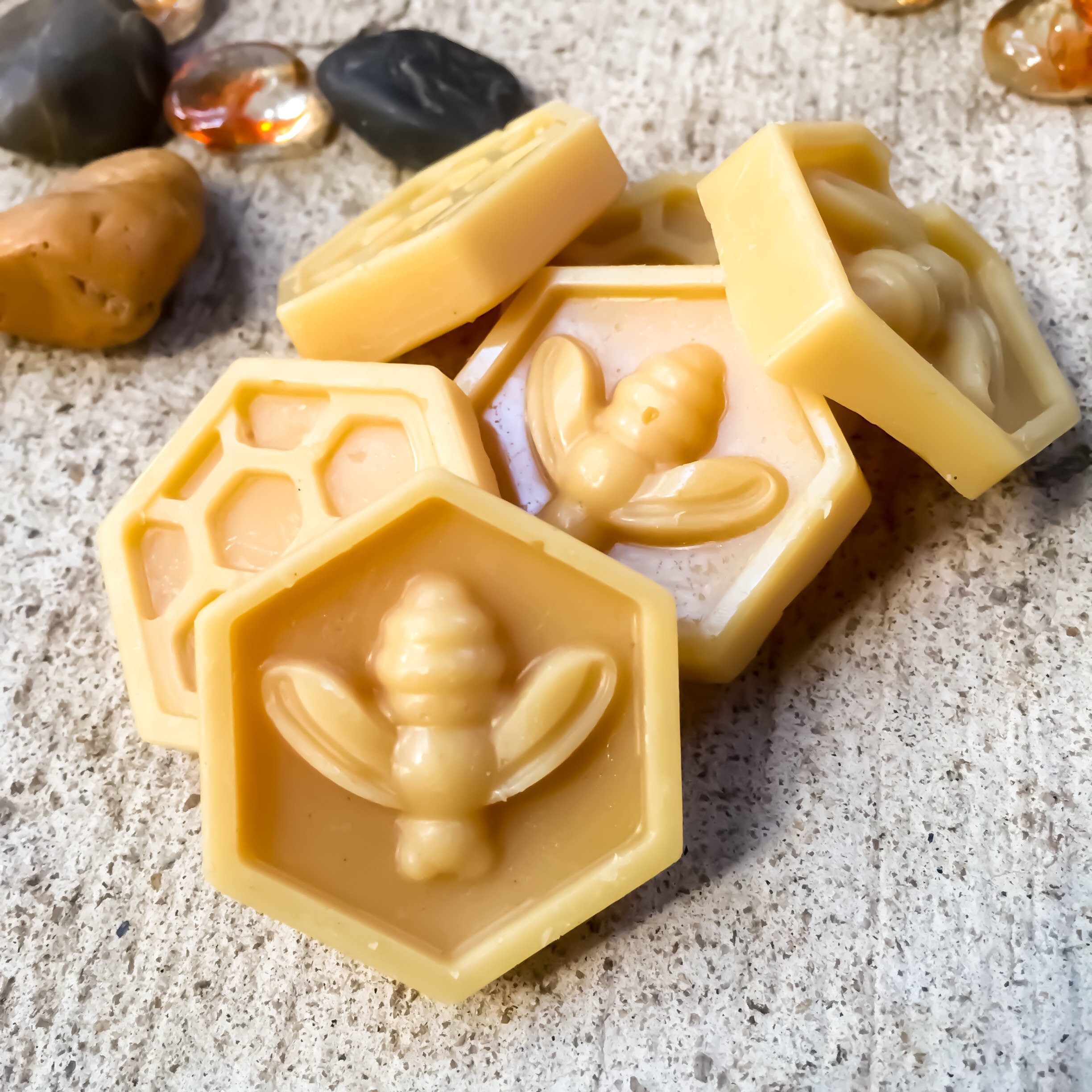 Pure Beeswax Melts Honey Comb & Bee Tarts for Wax Warmers 100% Pure Organic  Beeswax and Pure Essential Oils Non-toxic Pack of 8 