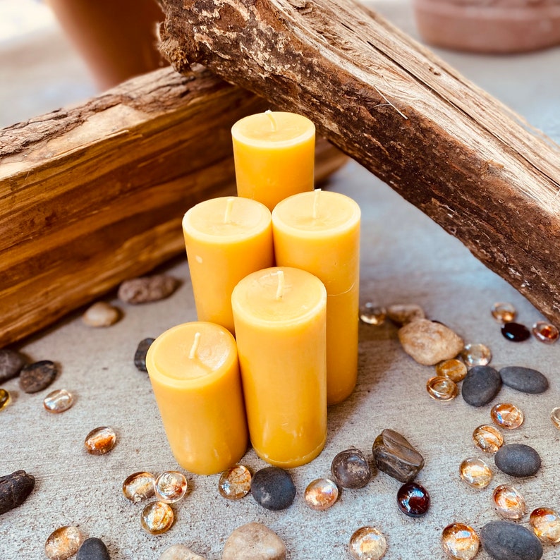 100% Pure Beeswax Pillar Candle-2 wide up to 15 tall-pure beeswax pillar candles-scented beeswax candle-handmade beeswax pillar candle image 6