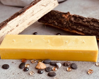 Hand Poured Five Wick Beeswax Candle, Natural Honey Scent, Altar Ritual Candle