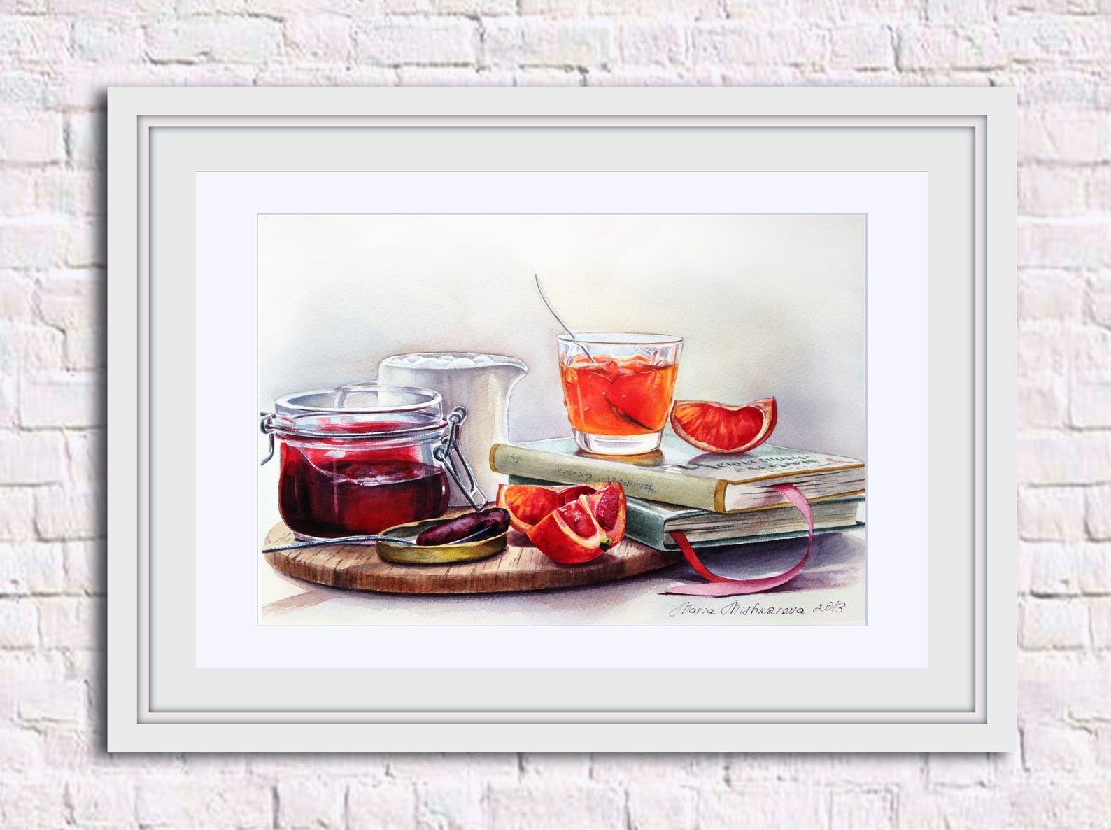 Jam jar Print Watercolor PRINTABLE ART Instant Digital Etsy
