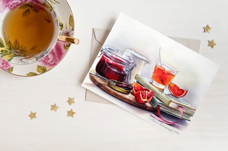 Jam jar Print Watercolor PRINTABLE ART Instant Digital Etsy